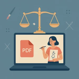 Digital product vs service explained for creative entrepreneurs – PDF patterns, ebooks, custom designs
